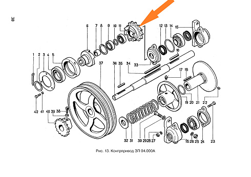 Звездочка ЗП 04.302 (z=13, t=25,4): купить в Нижнем Новгороде