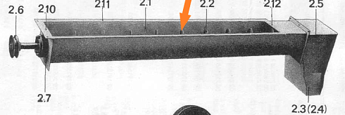 Шнек вторичной аспирации К 527, К 547 (мал цапфа левый): купить в Нижнем Новгороде