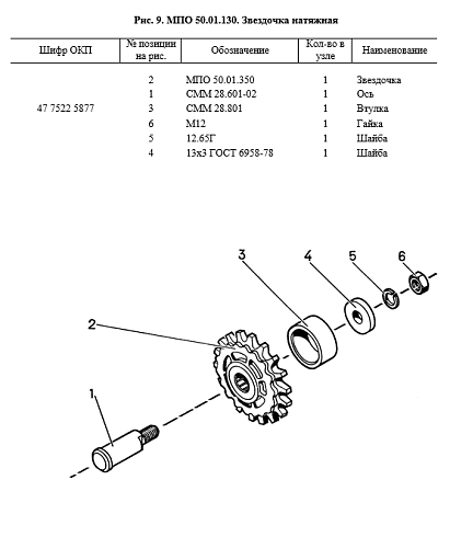 Звездочка натяжная МПО 50.01.130: купить в Нижнем Новгороде