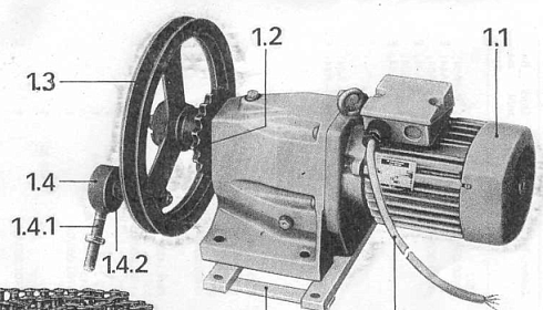 Мотор-редуктор со шкивом и звездочкой К 547 / К527 (Bonfiglioli): купить в Нижнем Новгороде