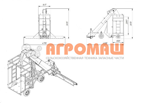 Передвижной загрузчик биг-бэгов ПЗ-100