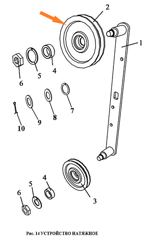 Ролик натяжной МСУ 08.210 (СММ 08.130 (Н 206.23.000): купить в Нижнем Новгороде