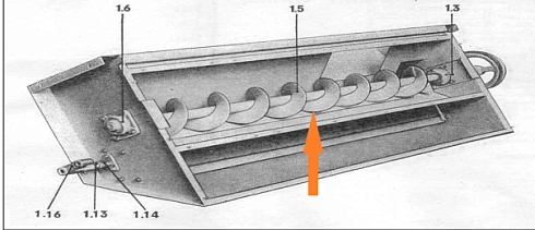 Шнек питающий К 527, К 547 (l=1780 мм. Ф=30/35): купить в Нижнем Новгороде