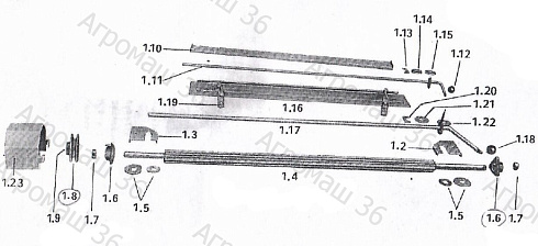 Вал ворошильный (питающий) К 531: купить в Нижнем Новгороде