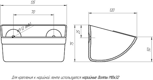 Ковш норийный полимерный МАСТУ 022: купить в Нижнем Новгороде